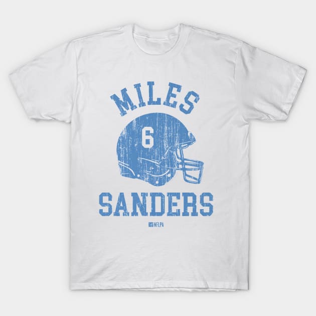Miles Sanders Carolina Helmet Font T-Shirt by TodosRigatSot